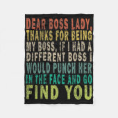 Lieve baas Dame Fleece Deken (Voorkant)