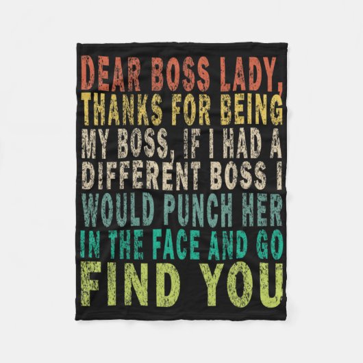 Lieve baas Dame Fleece Deken (Voorkant)