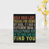 Lieve baas Dame Kaart (Gele Bloem)