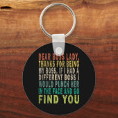 Lieve baas Dame Sleutelhanger (Voorkant)