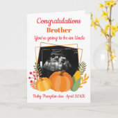 Lieve Baby Aankondiging Scan Pompoen Oom (Gele Bloem)