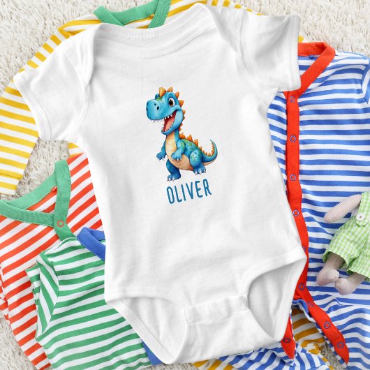 Lieve Baby Dinosaur Persoonlijk Romper