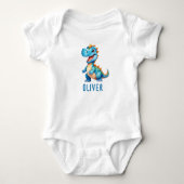 Lieve Baby Dinosaur Persoonlijk Romper (Voorkant)
