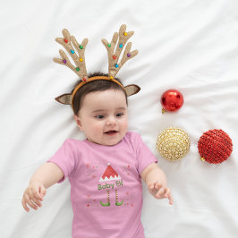 Lieve Baby Elf & Sneeuwvlok Kerstmis Romper