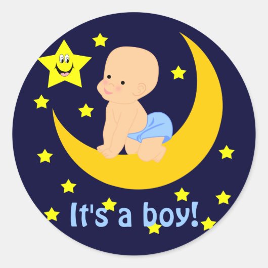 Lieve Baby Het is een jongen Stickers (Voorkant)
