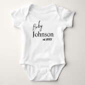 Lieve baby Johnson Persoonlijk Opgericht 20XX Unis Romper (Voorkant)