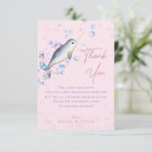 Lieve baby Narwhal en bubbels Bedankkaart (Staand voorkant)