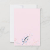 Lieve baby Narwhal en bubbels Bedankkaart (Achterkant)