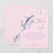Lieve baby Narwhal en bubbels Bedankkaart (Voorkant / Achterkant)