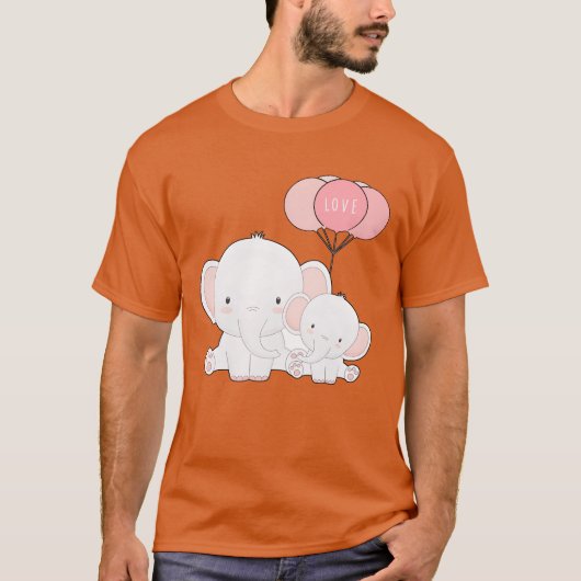 lieve baby olifant grappig t-shirt (Voorkant)