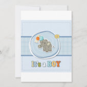 Lieve baby olifant jongens aankondiging (Voorkant)