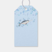 Lieve baby van de baby van de oceaan Narwhal en bu Cadeaulabel (Achterkant)