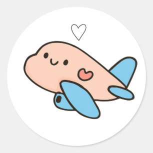 Lieve Baby Vliegtuig Sticker Kawaii Vliegtuig Ha