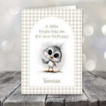 Lieve Baby Vogel Verjaardagskaart