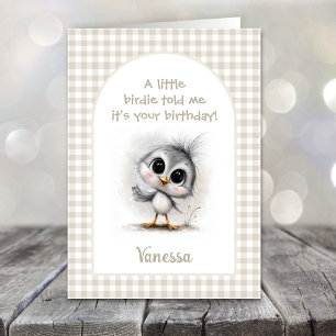 Lieve Baby Vogel Verjaardagskaart Kaart