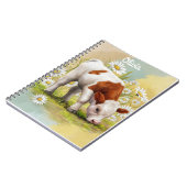 Lieve babykoe in een veld met madeliefjes Landelij Notitieboek (Linkerzijde)