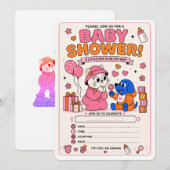 lieve babyshowerverzoeking kaart (Voorkant / Achterkant)
