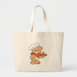 Lieve bakkende beren kok grote tote bag