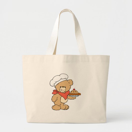 Lieve bakkende beren kok grote tote bag (Voorkant)