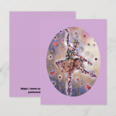 Lieve Ballerina Paarse Op Maat Gemaakte Gelukkige  Kaart (Voorkant / Achterkant)