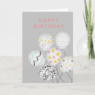 lieve ballonfeest verjaardag gevouwen kaart