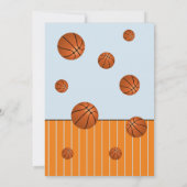 Lieve Basketbal Kinderen Verjaardag Bedankkaart (Achterkant)