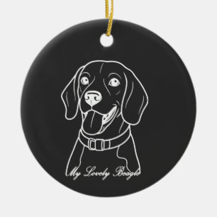 Lieve Beagle Keramisch Ornament