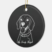 Lieve Beagle Keramisch Ornament (Links)