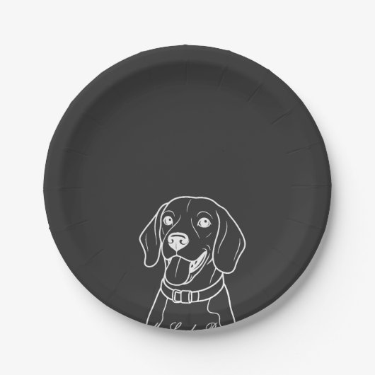Lieve Beagle Papieren Bordje (Voorkant)