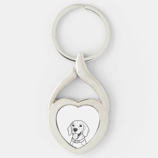 Lieve Beagle Sleutelhanger (Voorkant)
