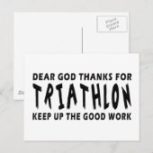 Lieve Bedankt voor triatlon Briefkaart (Voorkant / Achterkant)