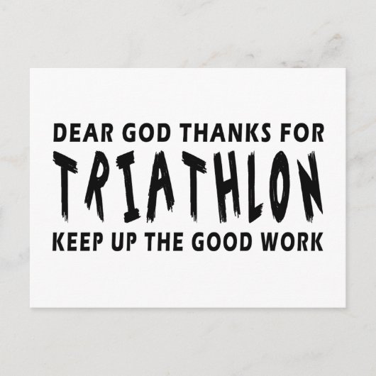 Lieve Bedankt voor triatlon Briefkaart (Voorkant)