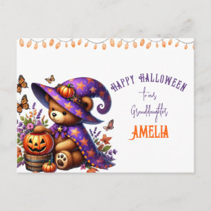Lieve Beer Heks Halloween Kleindochter Feestdagenkaart