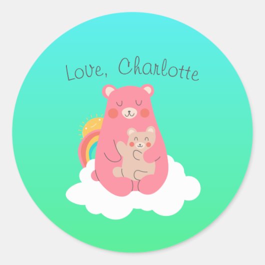 Lieve Beer Ronde Sticker (Voorkant)