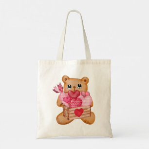 Lieve Beer Verliefde Illustratie Tote Bag