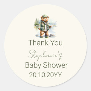 Lieve Beer Visser Haspel Opgewonden Baby Shower Ronde Sticker