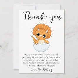 lieve bericht baby shower bedankkaartjes kaart