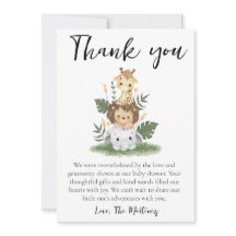 lieve bericht baby shower bedankkaartjes