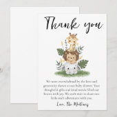 lieve bericht baby shower bedankkaartjes kaart (Voorkant / Achterkant)