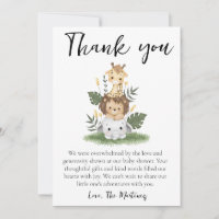 lieve bericht baby shower bedankkaartjes