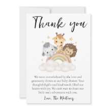 lieve bericht baby shower bedankkaartjes