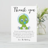 lieve bericht babyshower bedankkaartjes kaart (Staand voorkant)