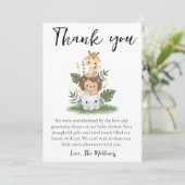 lieve bericht babyshower bedankkaartjes kaart (Staand voorkant)