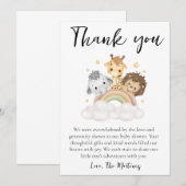 lieve bericht babyshower bedankkaartjes kaart (Voorkant / Achterkant)