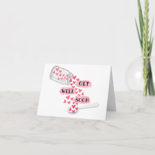 Lieve "Beterschap" Pot met Hartjes Kaart