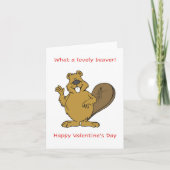 Lieve bever, gelukkige Valentijnsdag Kaart (Voorkant)