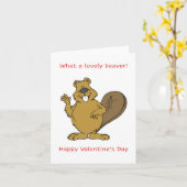 Lieve bever, gelukkige Valentijnsdag Kaart (Gele Bloem)