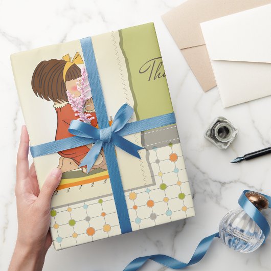 Lieve Biddende Meisje Dank Je God Cadeaupapier