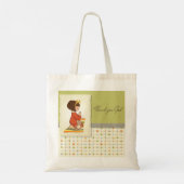 Lieve Biddende Meisje Dank Je God Tote Bag (Achterkant)