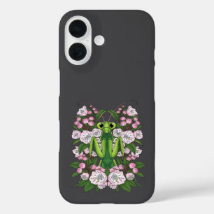 Lieve bidsprinkhaan en berglaurier iPhone 16 hoesje